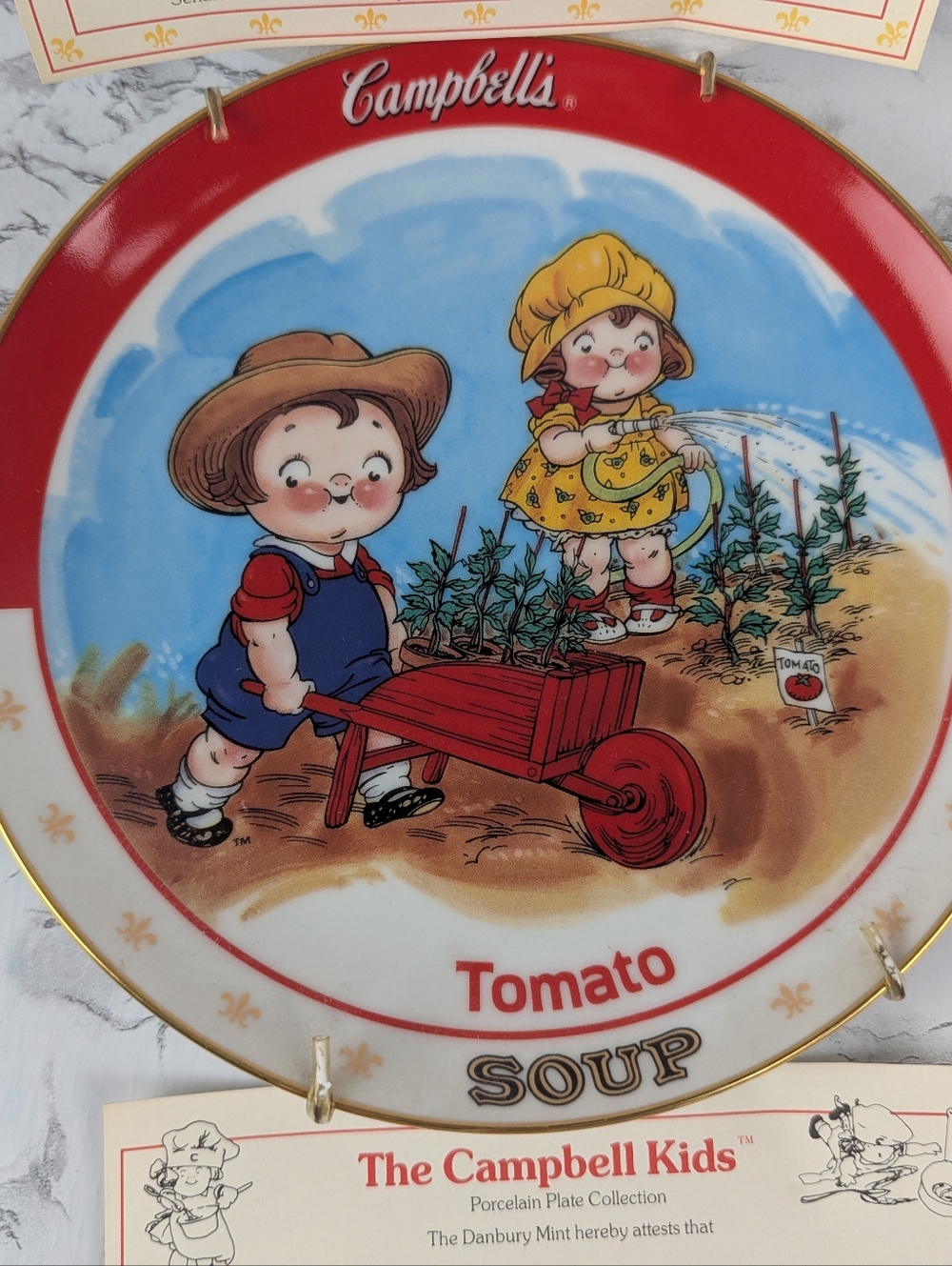 Vintage Danbury Mint Campbell’s Kids "Tomato Soup" Porcelain Collector Plate